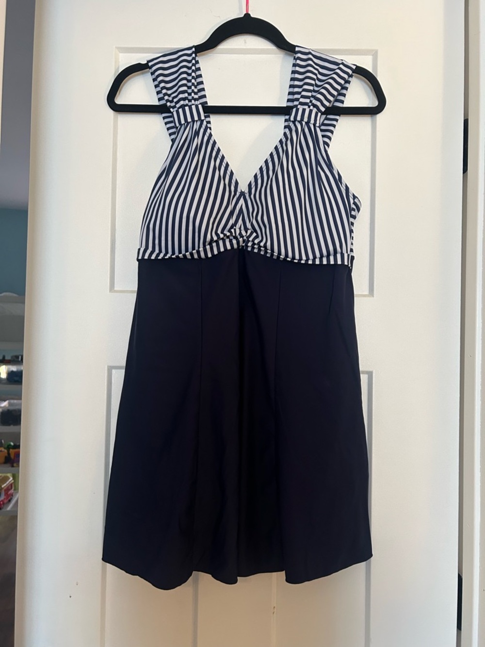 Striped Navy One-Piece Swimdress